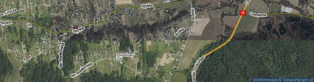 Zdjęcie satelitarne Bystra ul.